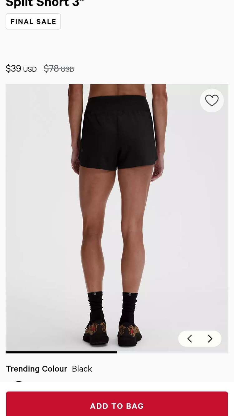 Lululemon Fast and Free High-Rise Classic-Fit Split Short 3" - Picture 5 of 6